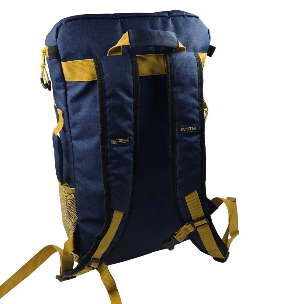 Gracie Barra Lutador Equipe GB Jiu-Jitsu Backpack Navy Gold Brazil Gear Bag - Picture 5 of 13